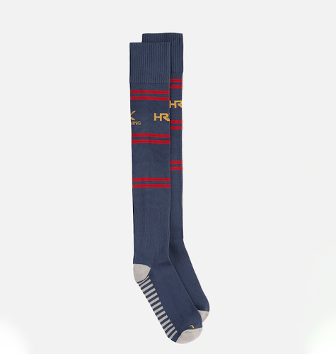 Adults Blue Colourblocked Football Socks